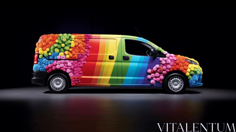 Rainbow Colorful Van for New Peugeot | Craftcore Photogram AI Image