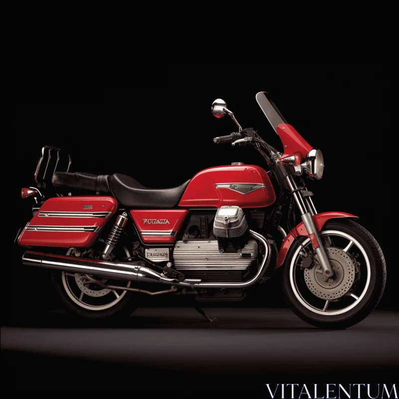 Captivating Red Motorcycle: A Scanner Photography Masterpiece AI Image