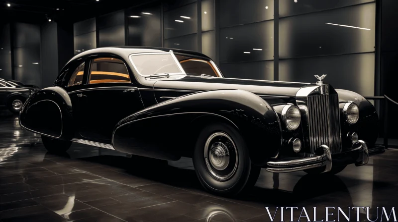 AI ART Extravagant Black Classic Car: Dutch Golden Age Inspiration
