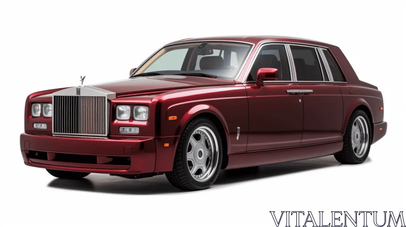 AI ART Exquisite Red Rolls Royce Phantom - Meticulous Craftsmanship