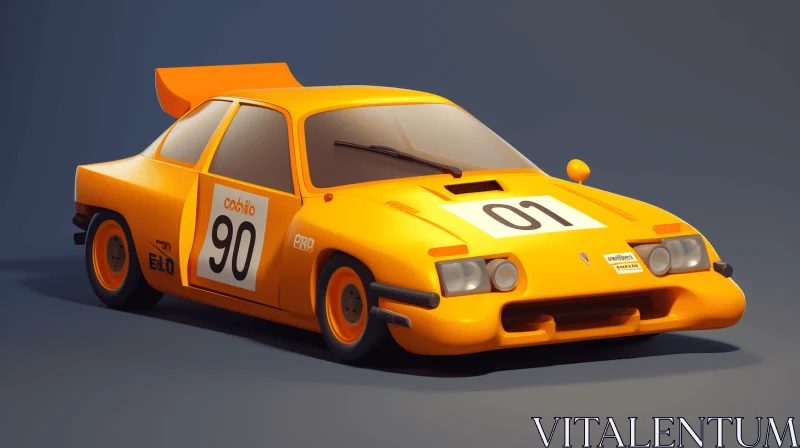 Captivating Orange Rally Car Artwork | Realistic and Stylish AI Image