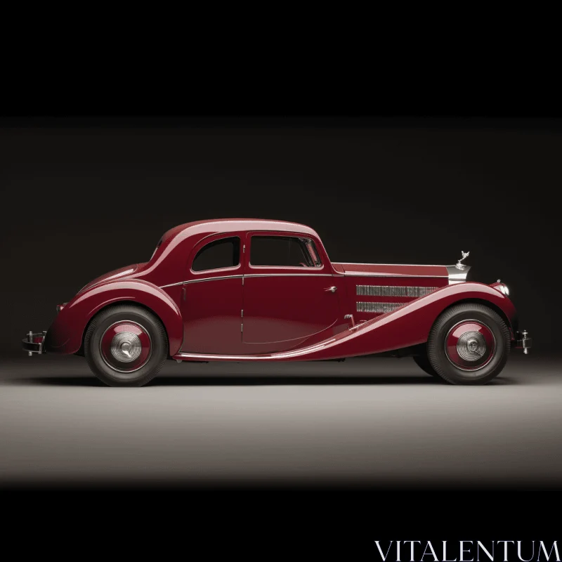 Vintage Car in a Dark Setting: A Captivating Artwork AI Image