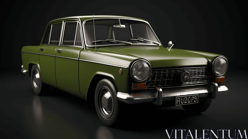 Vintage Car 3D Rendering - Realistic and Hyper-Detailed AI Image