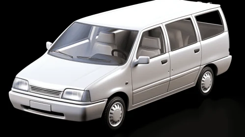 White Van 3D Render | Elegant Design | Hard Surface Modeling