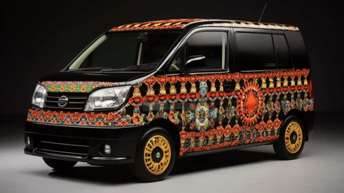 Exquisite Van Design Inspired by Mughal and Aztec Art