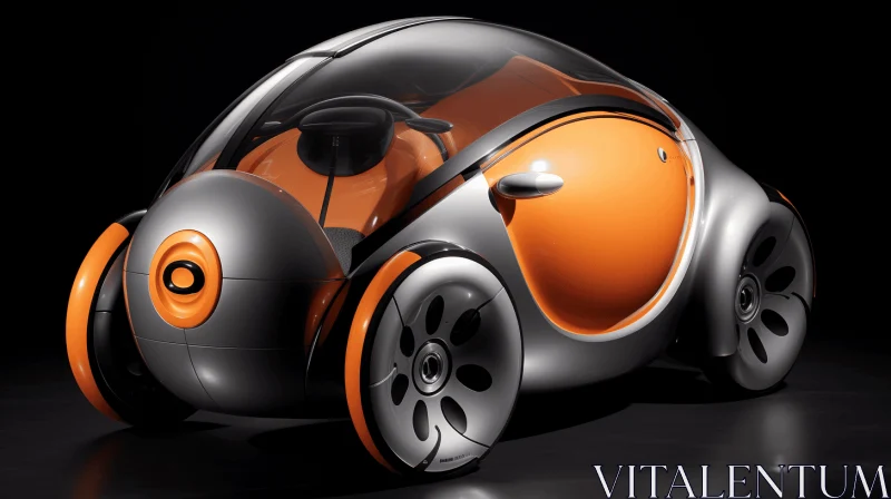 Innovative Orange and Silver Concept Vehicle - Futuristic Design AI Image
