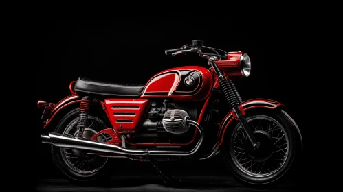 Captivating Red Motorcycle: German Modernism Inspired