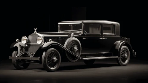 Antique Car: Timeless Beauty in Monochromatic Splendor