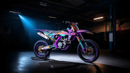 Monumental Dirt Bike in Avant-Garde Design | Purple and Pink