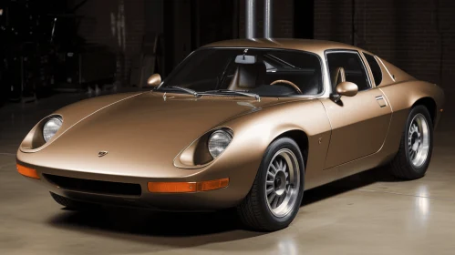 Rare Gold Porsche Sports Car: Traditional Techniques Reimagined