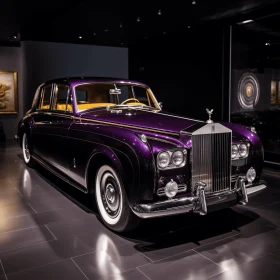Vintage Purple Rolls Royce - Exuding Elegance and Mystery