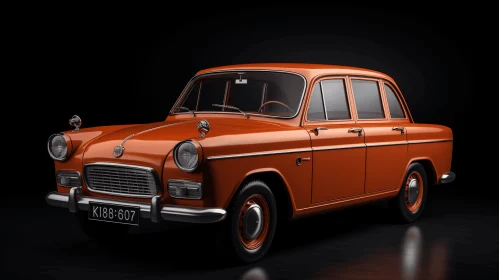 Vintage Orange Car | Realistic and Hyper-Detailed Renderings