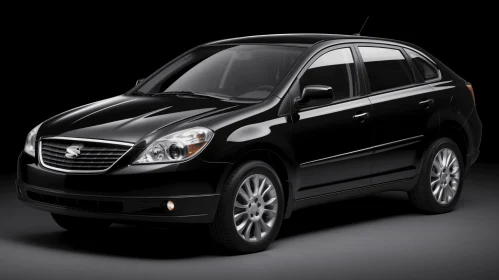 Black 2007 Buick Verano on Dark Background | Minimalistic Japanese Style