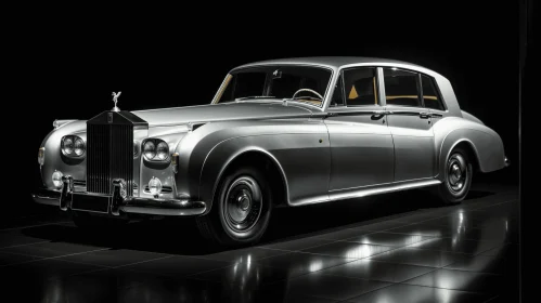 Vintage Silver Car | Sleek Lines | Luxurious Textures