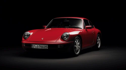 Red Porsche 911: A Captivating Beauty on a Dark Background