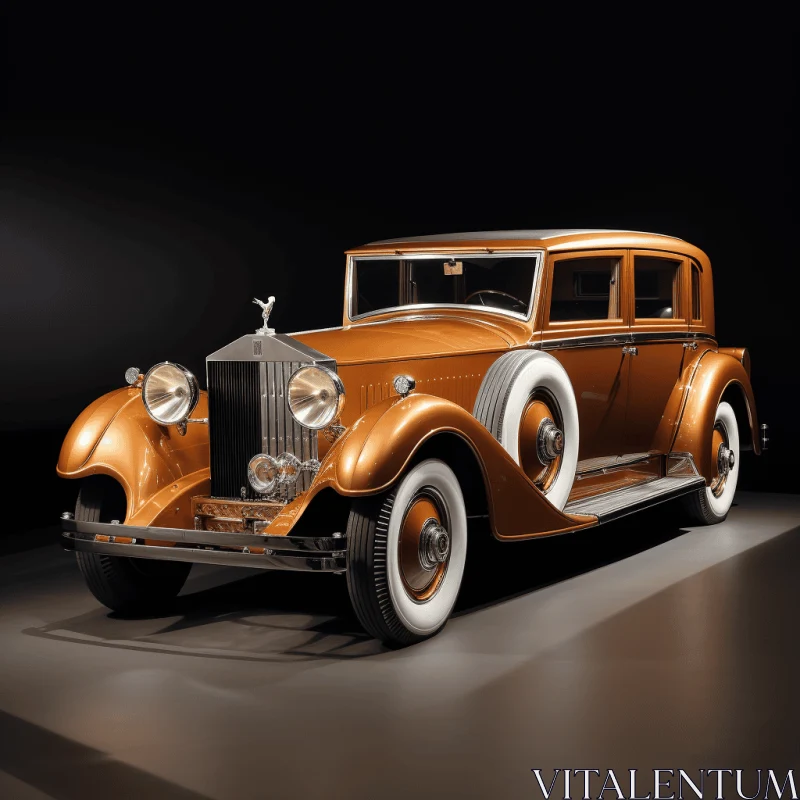 Vintage Rolls Royce Car Exhibition - Photorealistic Artwork AI Image