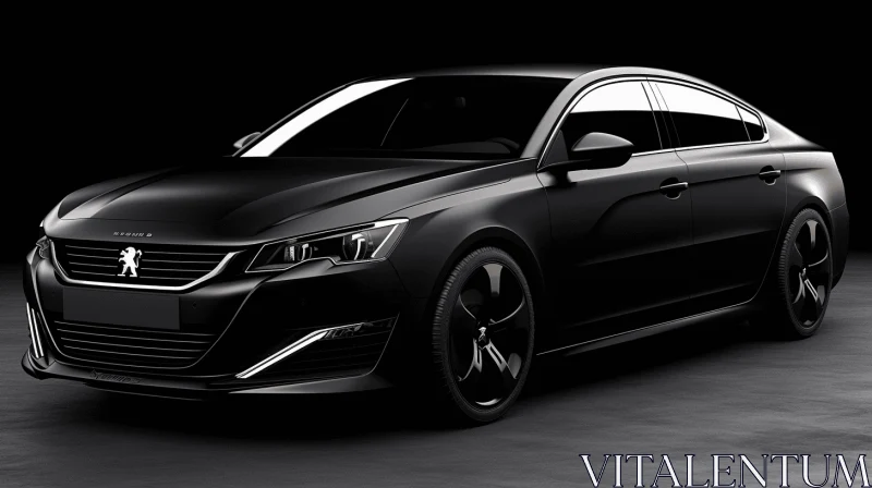 Captivating Black Sedan with Styling - Lifelike Renderings AI Image