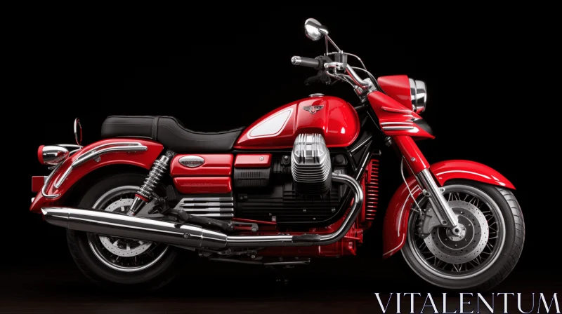 Captivating Red Motorcycle Artwork | Realistic Hyperrealism AI Image
