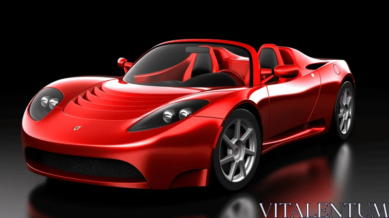 Captivating Red Sports Car | Innovative Design | Environmentally Inspired AI Image