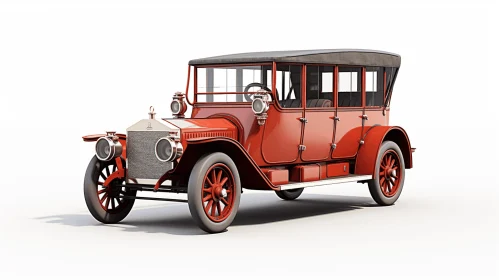 Vintage Car: Hyper-Realistic Rendering of a Classic Automobile