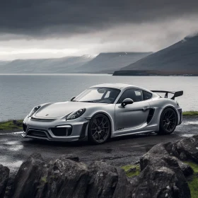 Porsche Cayman GTS Wallpapers: Captivating Stormy Seascape