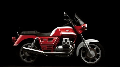 Vintage Red and White Motorcycle - Classic Appeal and Vibrant Colors