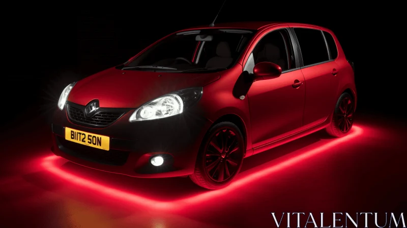 Captivating LED Light Strip on a Car | Mesmerizing Vibrant Sensations AI Image