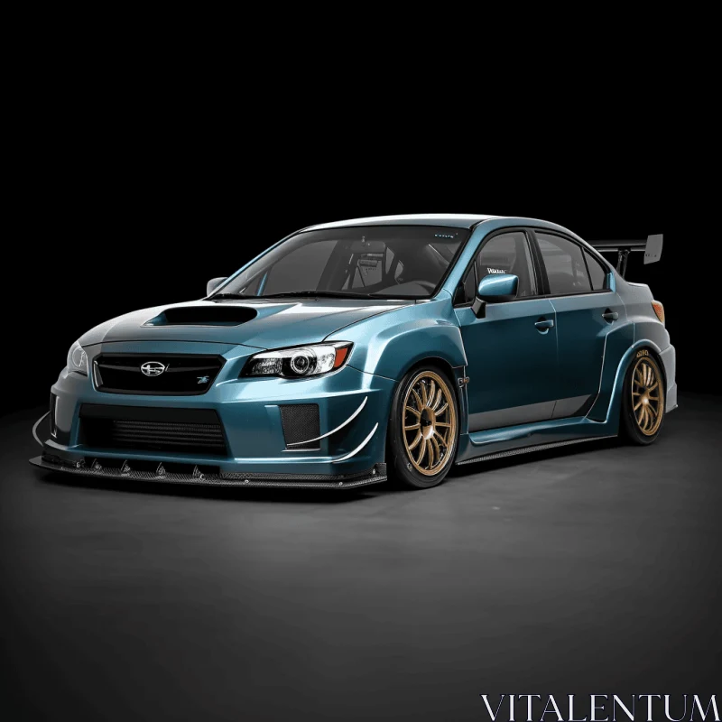 Captivating Subaru WRX Limited in Dark Aquamarine and Bronze AI Image
