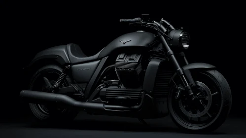 Sleek Black Motorcycle Artwork | Photorealistic Renderings