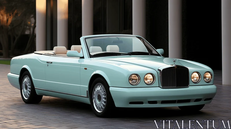 Exquisite Bentley Convertible: A Baroque Elegance in Electric Colors AI Image