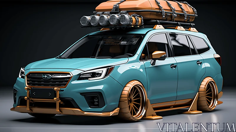 Discover the Stunning 3D Model of a Subaru Forester with Hiking Gear Inside AI Image