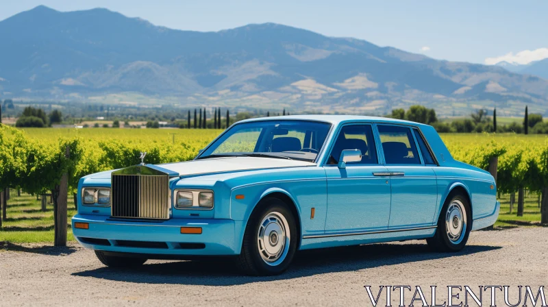 AI ART Captivating Blue Rolls Royce Artwork: A Rich and Immersive Masterpiece