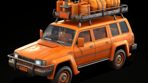 Orange Vehicle with Cargo | Zbrush Adventure Art
