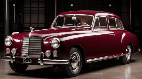 Restored Mercedes 380 S in Dark Red and Beige | Exquisite Symmetry and Repetition