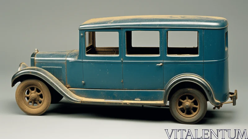 Blue Model Automobile - Suburban Gothic Style AI Image