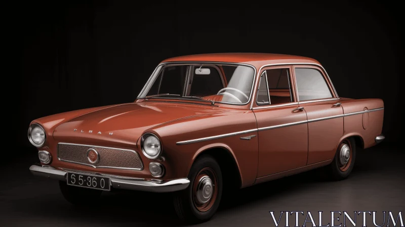 Vintage Brown Old Car | Realistic 3D Model AI Image