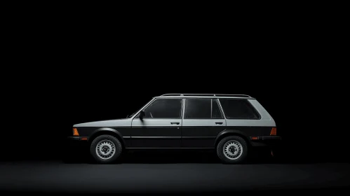 Meticulously Rendered German SUV in Black - 1980s Style