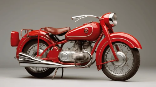 Vintage Red and White Motorcycle | Ruth Bernhard | Realistic Artwork
