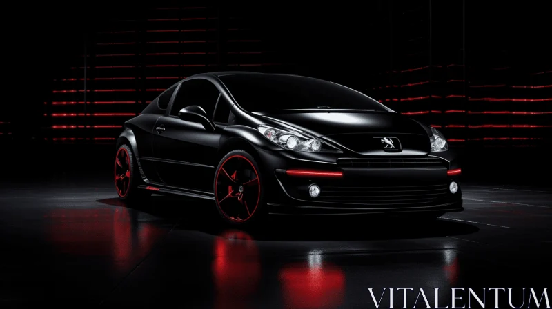 Dark Black and Red Peugeot D5 HD Wallpapers | Jean Fouquet AI Image