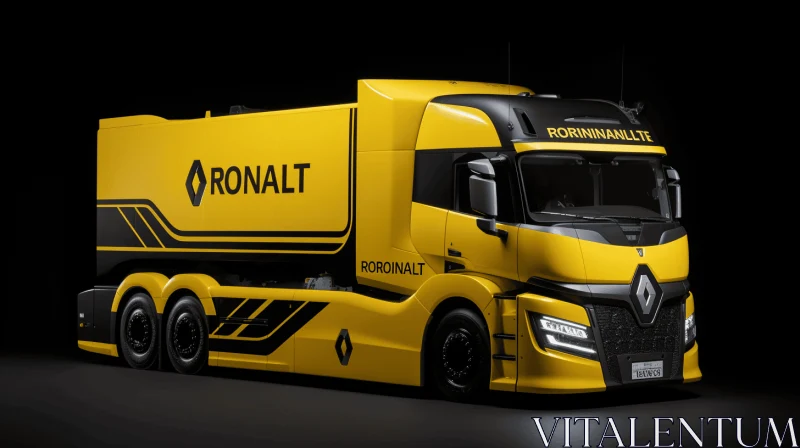 Dynamic Renault Truck - Trompe-l'oeil Realism by Monia Merlo AI Image