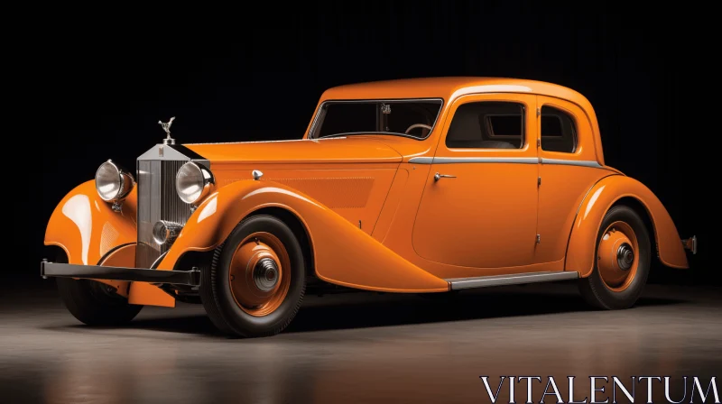 Orange Antique Car: A Bold and Refined Masterpiece AI Image