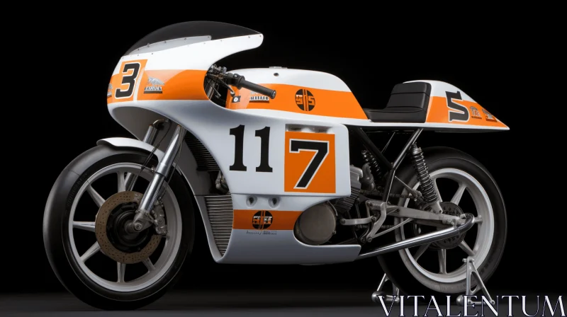 Vintage Racing Motorcycle in Photorealistic Style AI Image