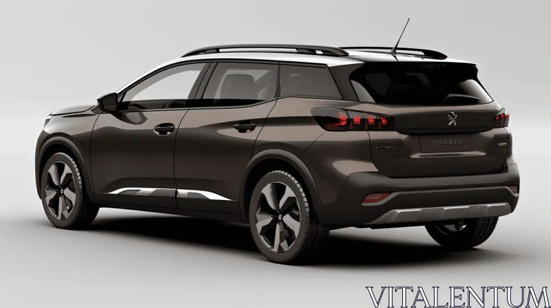Realistic and Detailed Compact Crossover Rendering | Dark Palette | Earthy Colors AI Image