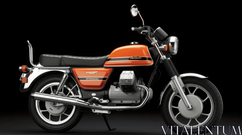 AI ART Captivating Orange and Black Motorbike | Vintage Charm | Hasselblad H6D-400C