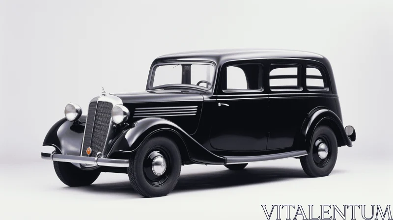 Luxurious Black Car on White Background - Captivating and Elegant AI Image