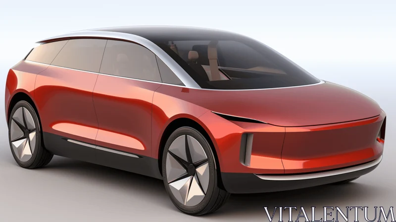 Supercharged SUV and Concept Car in Light Orange and Maroon AI Image