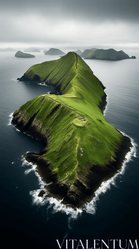 Top 10 Green Islands in the Atlantic Ocean - Surreal Landscapes AI Image