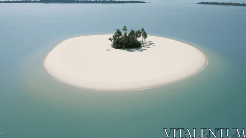 Enigmatic Tropic Island - A Minimalistic Serene Artwork AI Image