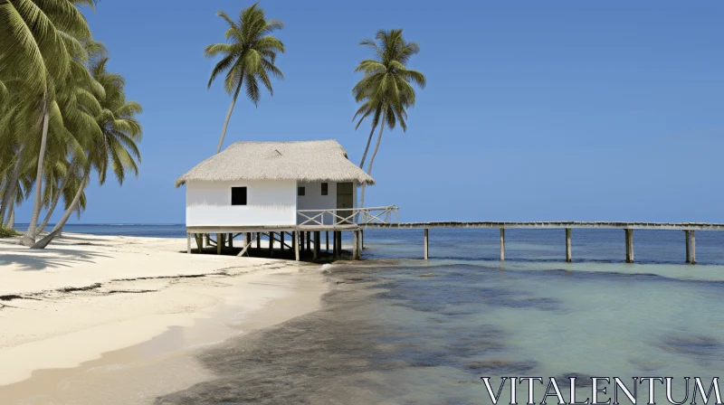 Afro-Colombian Themed Maritime Beach Scene AI Image