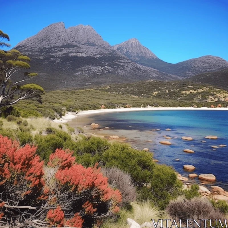 Captivating Tasmanian Coasts and Wilderness AI Image